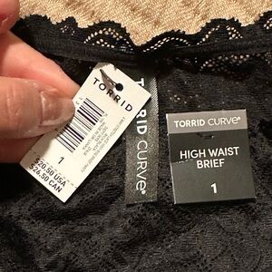 NWT Torrid Curve Black Lace High Waist Panties